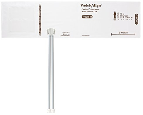 Welch Allyn SOFT-13-2MQ-1 FlexiPort Cuff, Thigh, Disposable, Soft, Two-Tube, Locking (Pack of 20)