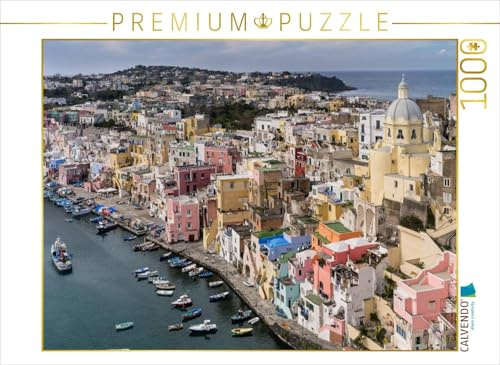 CALVENDO Puzzle Corricella im Golf von Neapel | 1000 Teile Lege-Größe 64 x 48 cm Foto-Puzzle für glückliche Stunden