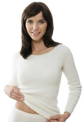 Medima Classic Damen-Hemd 1/1 Arm 100% Angora weiß - Größe S