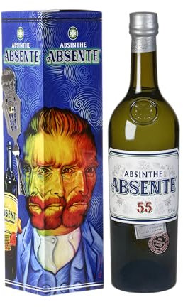 ABSENTE - Distilleries et Domaines de Provence - Absinthe - Coffret cadeau - Étui & cuillère Van Gogh - Produit en France - 55° d'alcool - 70 cl