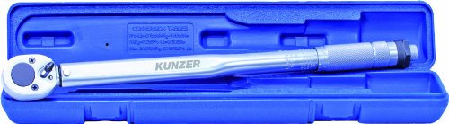 KUNZER 7DMS01 Drehmomentschlüssel Standard - 1/2 Knarrenkopf - Umschaltbar - einstellbar von 28-210 Nm - Länge 460mm