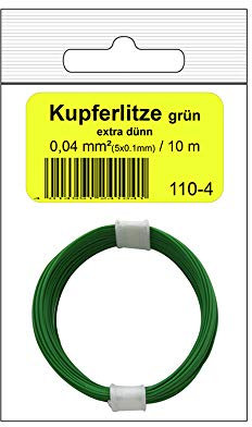 Donau Elektronik 110–4SB Single Flex Draht in Tasche, Grün, 10 m
