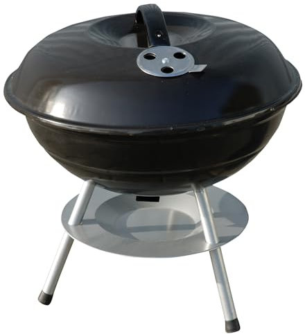 Master Grill&Party Kugelgrill Holzkohle Grill, Einstellbarer Luftzufuhr 36cm Durchmesser, Rost aus verchromtem Stahl