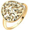 Elli Women's 925 Sterling Silver Gold-Plated Tree of Life Ring, Size N