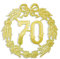Walter Kunze Jubiläumszahl 70, Ø 18 cm, Gold, Jubiläumskranz