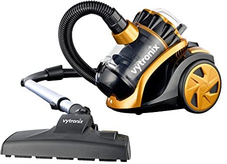 VYTRONIX VTBC01 Bagless Cylinder Vacuum Cleaner, 800w High Power Motor, Compact and Lightweight, Cyclonic Vacuum and Carpet Cleaner with 4 stage HEPA Filter for removing Dust, Dirt and Allergens