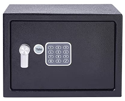 Yale Medium Value Safe, Digital Keypad, LED Light Indicators, 15mm Steel Locking Bolts, Emergency Override Key, Wall And Floor Fixings, Black Finish, YSV/250/DB1