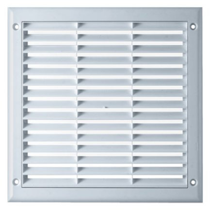 Armar Trading LTD Air Vent Grille 250mm x 250mm with Adjustable Shutter and Fly Screen/Net/Mesh 10 x 10 inch Hit & Miss Ventilation Cover Grid TK6