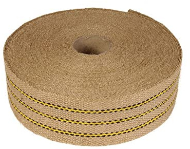 25 Meter Polster Jute Gurte Gelb