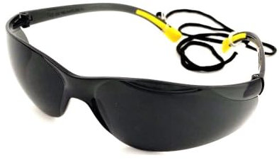 Safety Glasses, Protective Eyewear, CE EN166 certified, Very light, Work Glasses with UV400 Anti-Fog Anti-Scratch Lens, Tinted, No-Slip Grips, Perfect Fit, Safety Goggles Protection Glasses PTI