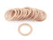 Sourcingmap 20PCS 22mm OD 16mm ID 1mm Thick Copper Flat Washer Oil Brake Line Seal