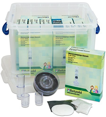 Betzold Wasserfilter-Set in Transportbox | Experimente Wasser-Reinigung, Filterungs-Turm