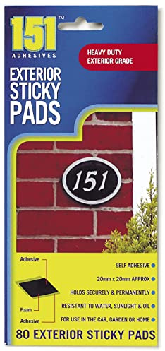 151® ADHESIVES, Exterior Sticky Pads, 80 Pack