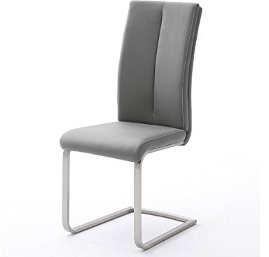 möbelando Schwingstuhl Freischwinger Küchenstuhl Stuhl Stühle Miafle III (4er Set) (Grau)