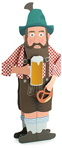 Gollnow Paper Creations 3D-Pop-Up-Karte BAYER MIT BIER: Lustige Einladungskarte zum Oktoberfest mit Umschlag, Reisegutschein nach München, Bier, Maß (102)