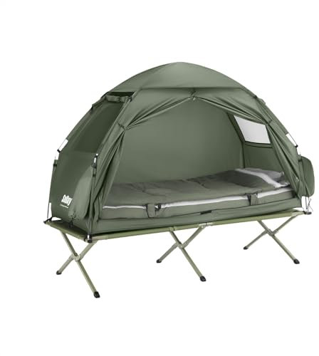 SoBuy 1 Person Outdoor Tent Camping Tent Beach Camping Tent Park 4 in 1 Igloo Tents with Carrying Bag Green 193 x 160 x 86cm OGS32-GR