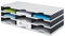 Styrodoc 268030398 Sortierstation trio mit 9 Fächern, 723 x 331 x 223 mm, grau/schwarz