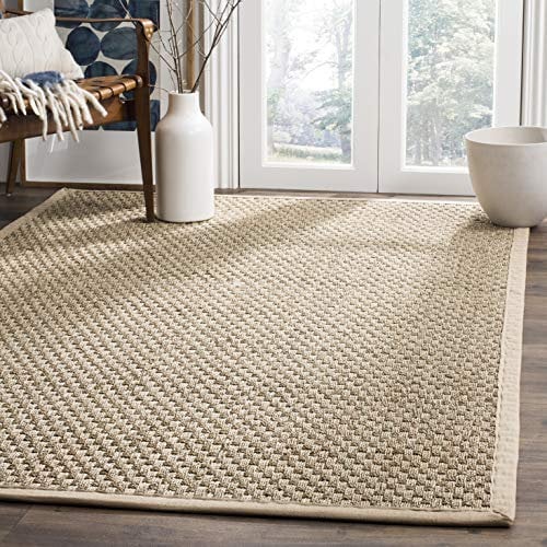 Safavieh Tapis d'intérieur rectangulaire tissé en Fibre Naturelle, Collection de Fibres Naturelles, NF114, Couleur Naturelle/Beige, 183 x 274 cm