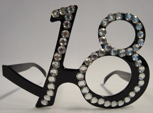 CREATIVE Folat Glasses 18 Birthday Black Diamondframe
