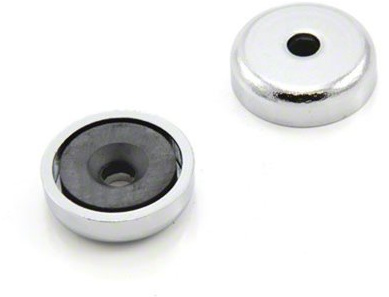Ferrite Y30BH Pot Magnet for Arts, Crafts, Model Making, DIY, Hobbies, Office, and Home - 25mm dia x 7mm thick x 5mm c/sink - 2.9kg Pull - Pack of 10