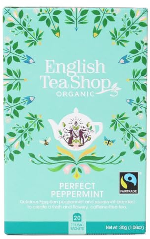 English Tea Shop Peppermint Fairtrade & Organic, 20 Sachet Tea Bags