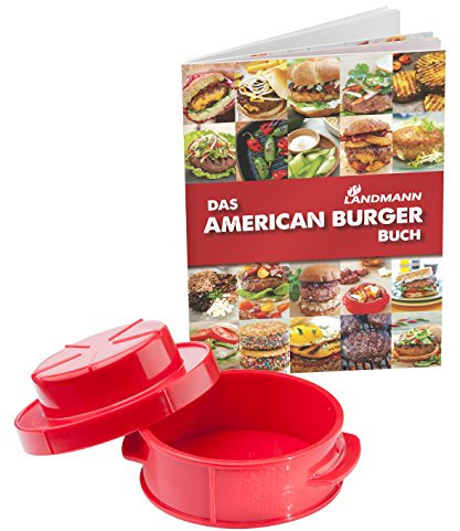 Landmann American Burger Set mit Rezeptbuch Selection, schwarz/rot