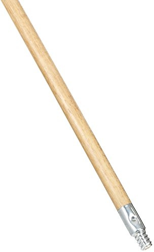 Rubbermaid Commercial Products Lacquered-Wood Broom Handle With Threaded Metal Tip, 60, Natural for Floor Cleaning/Sweeping in Home/Office, Pack of 12