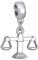 Juge Avocat Balance De Justice Signe Zodiacal De La Balance Pendentif En Forme De Perle Pour Femmes En Argent Sterling .925 Pour Bracelet Européen
