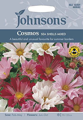Johnsons 16132 Flower Seeds, Cosmos Sea Shells Mixed