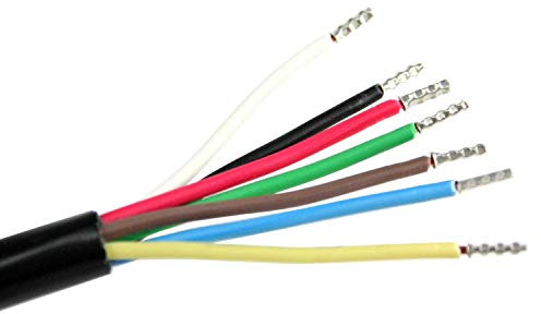 as - Schwabe Cavo per automobili 7x1 - 12 V connessione per esterni e caravan - Adapter cable 2m - Cavo elettrico per auto 7-pole - Accessori per caravan e camper - Made in Eu - Black I 71892