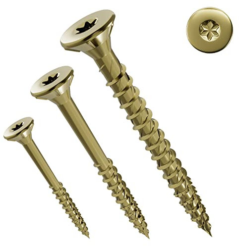 Jet-Fast Premium Universalschrauben 4,0 x 30 mm, 1000 Stück, Duo-Senkkopf, Selbstbohrspitze, Vollgewinde, TX, Gelb Verzinkt, Holzschrauben, Spanplattenschrauben, Cut-Spitze, German Quality