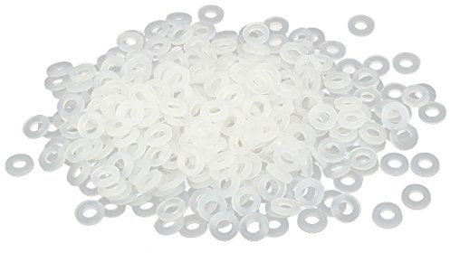 sourcing map M3 x 6mm x 1mm Nylon Plano Aislante Arandelas Juntas Espaciadores Sujetador 400uds