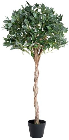 Blooming Artificial - Fake Bay Laurel Tree, Available in Four Sizes, UV Stable Outdoor and Indoor Artificial Topiary Tree (1, 120 cm)