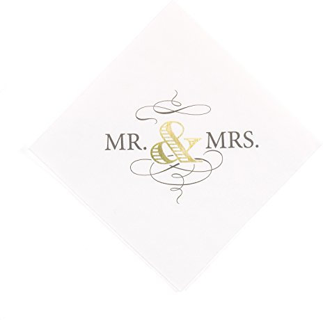 Hortense B. Hewitt 34441 Napkins Servietten, Papier, Goldene Eleganz