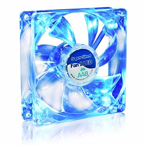 AABCOOLING Super Silent Fan 9 Blue LED - Un Silencioso y Muy Efectivo Ventilador 92mm con LED Azul, Ventiladores PC, Fan Cooler 9cm, Ventilador 12V, 58m3/h, 1600 RPM 13,6 dB