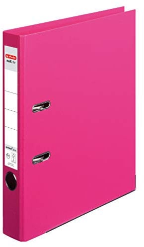 Herlitz 10834877 Ordner max.file protect+ (A4, 5 cm, Voll-Folienbezug) fuchsia