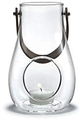 Holmegaard Laterne H16.5 cm Design with Light aus mundgeblasenem Glas, klar