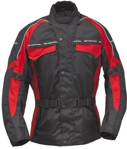 Roleff Racewear Gr. M Motorradjacke Reno RO 7033, Schwarz/Rot, Größe XS