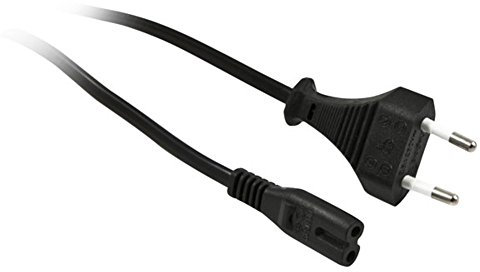 Netzkabel 220V Euro-Stecker/Euro8-Buchse, 1,8m, Black,