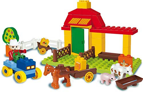 UNICO 8529-0000 46 Bauklötze-KLEINE Farm, Braun, Grün, Possibly Yellow