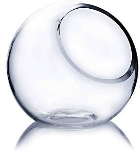 5.7 Plant Terrarium Slant Cut Bubble Bowl with WGV Cleaning Cloth Set