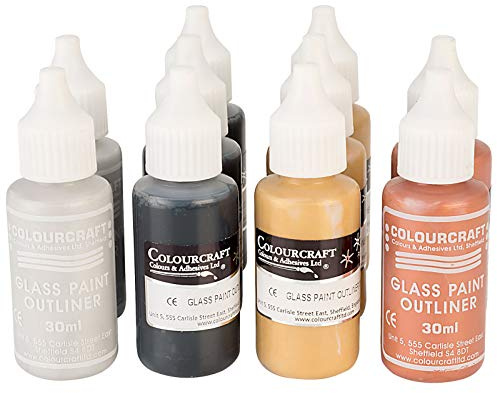 Colourcraft Glass Paint Outliner Set of 10