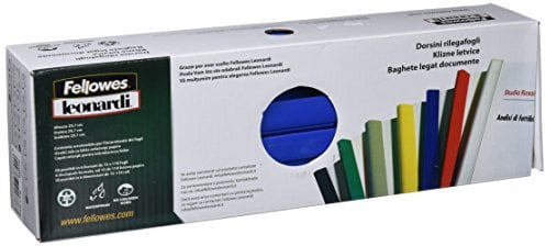 Fellowes D116BL Dorsini Rilegafogli Triangolari, Diametro 16 mm, Confezione da 25 Pezzi, Blu
