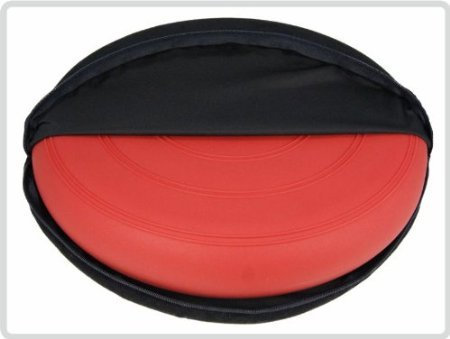 Sani-Alt Ballsitzkissen Sitzkissen Kissen Rot inkl. Pumpe und Bezug Ø 36cm,Suedine, schwarz