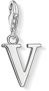 THOMAS SABO Damen Charm-Anhänger Buchstabe V 925 Sterlingsilber 0196-001-12