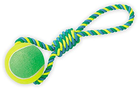 Nobby Rope Toy, Spielseil mit Tennisball XXL, 50 cm, Ball Ø 12 cm, 1 Stück