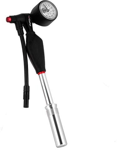Zefal Z Shock Aluminium Shock Pump, 25 bar/360 psi, 235 g- Silver/Black