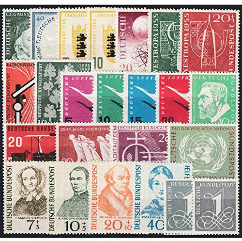 Goldhahn BRD Bund Jahrgang 1955 postfrisch ** MNH komplett Briefmarken für Sammler