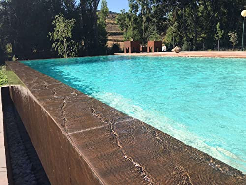 Poolomio PVC-Poolfolie Premium Line Meterware, hochwertige & kältebeständige Poolinnenfolie für Schwimmbecken, Ersatzfolie Stärke 1,5 mm, Poolinnenhülle mit Rollenbreite 2,02 x 25,2 m, Sandfarben