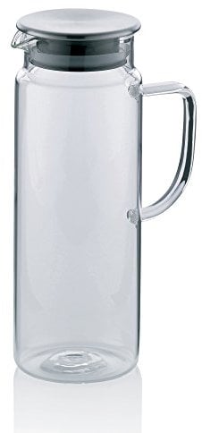 kela Saftkrug Pitcher, Durchmesser 8 cm, 1 L, Glas, transparent, mit Deckel, 11397